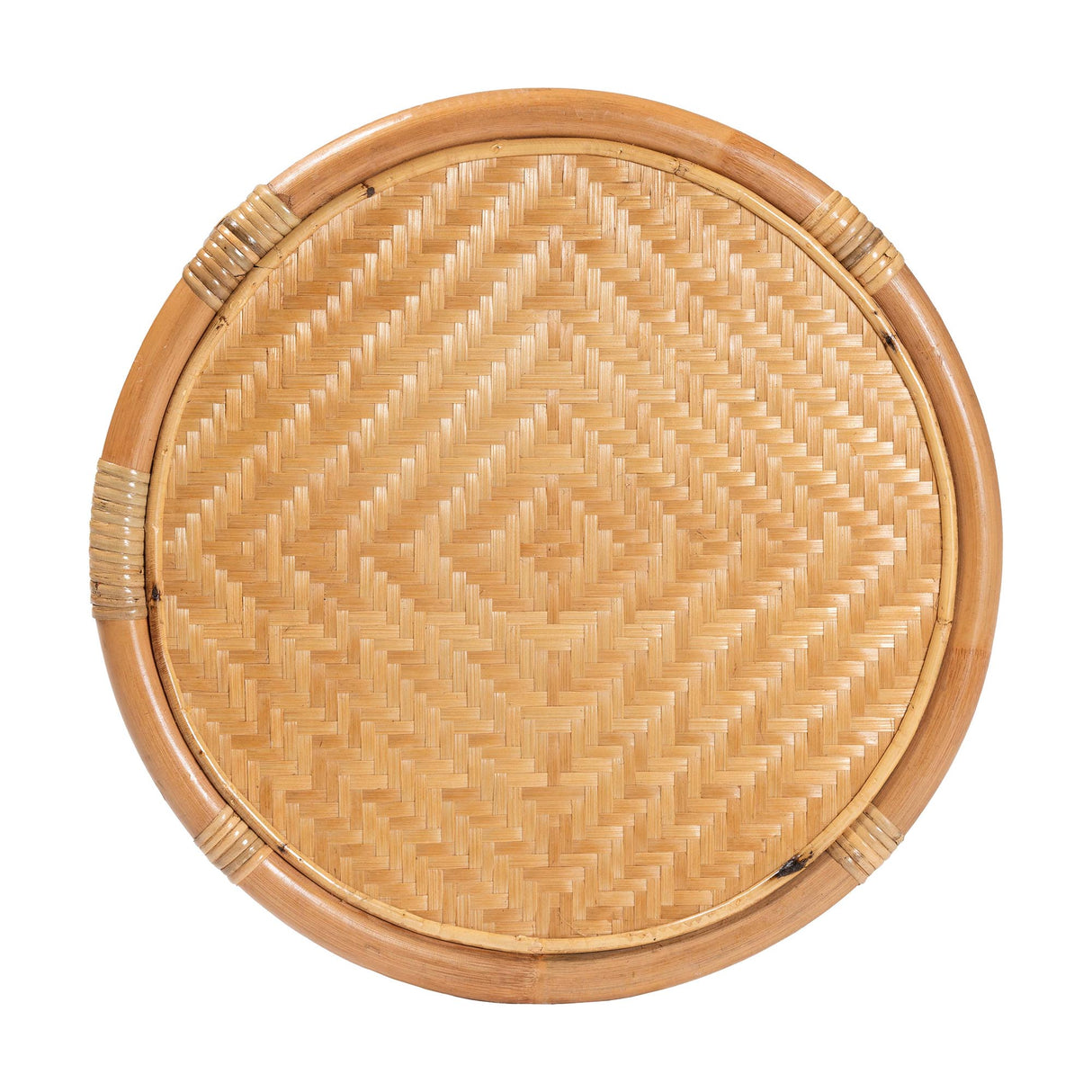 Aerilo Bohemian Light Honey Rattan End Table by Wicker Fair