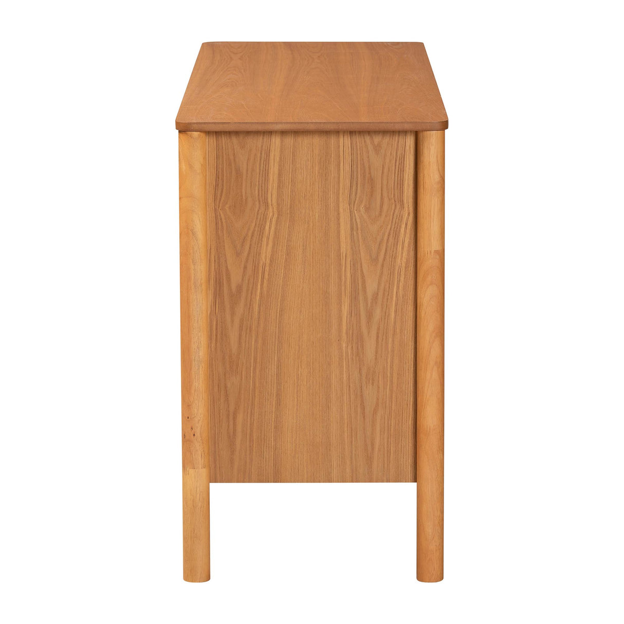 Jenn Golden Brown Wood Japandi 6-Drawer Dresser by Wicker Fair