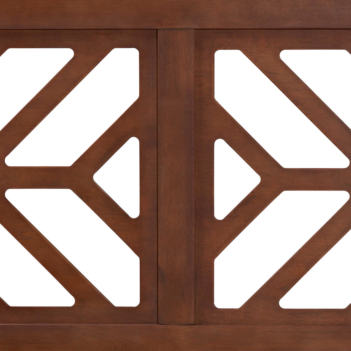 Kalare Wood Headboard with Geometric Cutout Design by Wicker Fair