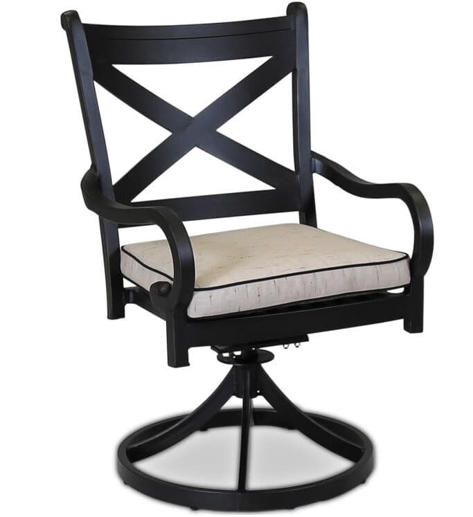 Monterey Outdoor Swivel Dining Arm Chair Model 3001-11 by Sunset West