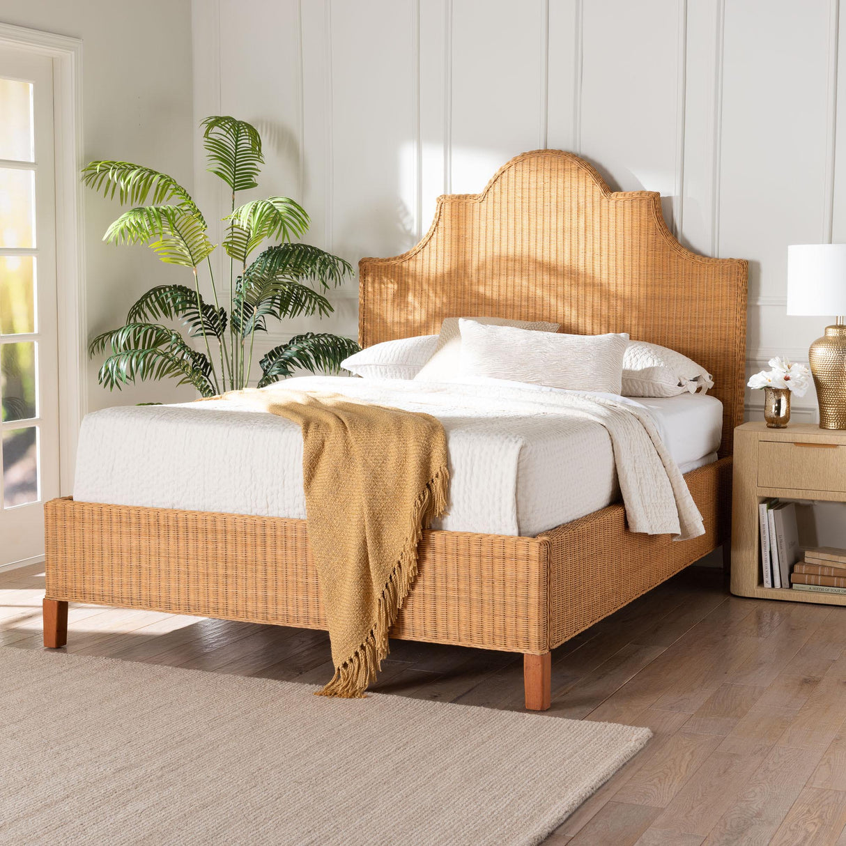 Tarlac Natural Rattan Bed by Wicker Fair
