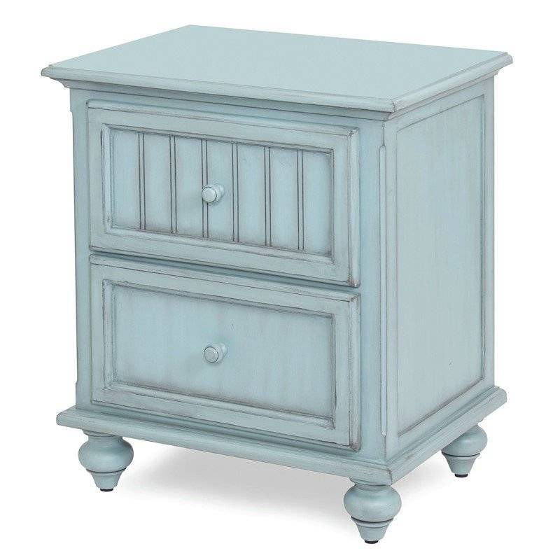 Monaco Distressed Blue 2 Drw Nightstand Model B81832-BLEU By Seawinds Trading