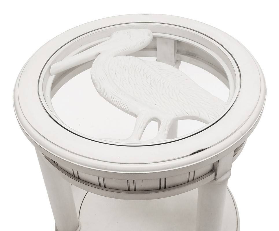 Monaco Solid Wood Tropical End Table by Seawinds Trading B81802-BLANC