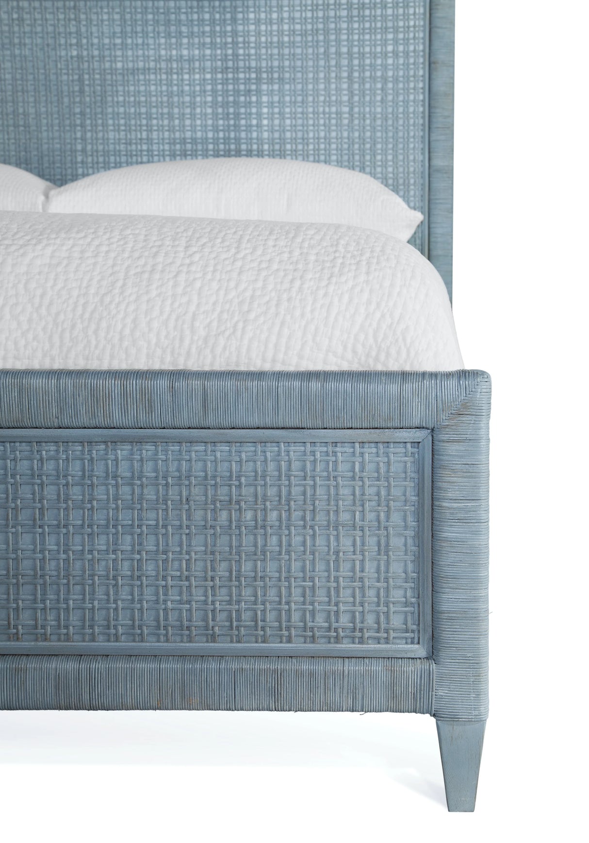 Naples Wicker and Rattan King Panel Bed Model 807-026 by Braxton Culler