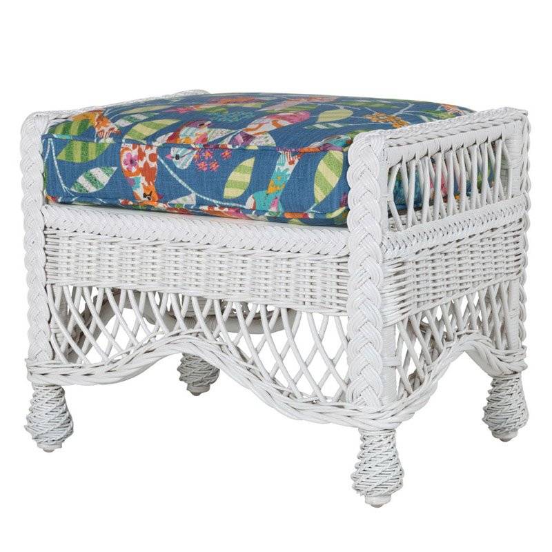 Naples Rattan Ottoman Model N-10 by Designer Wicker Tribor