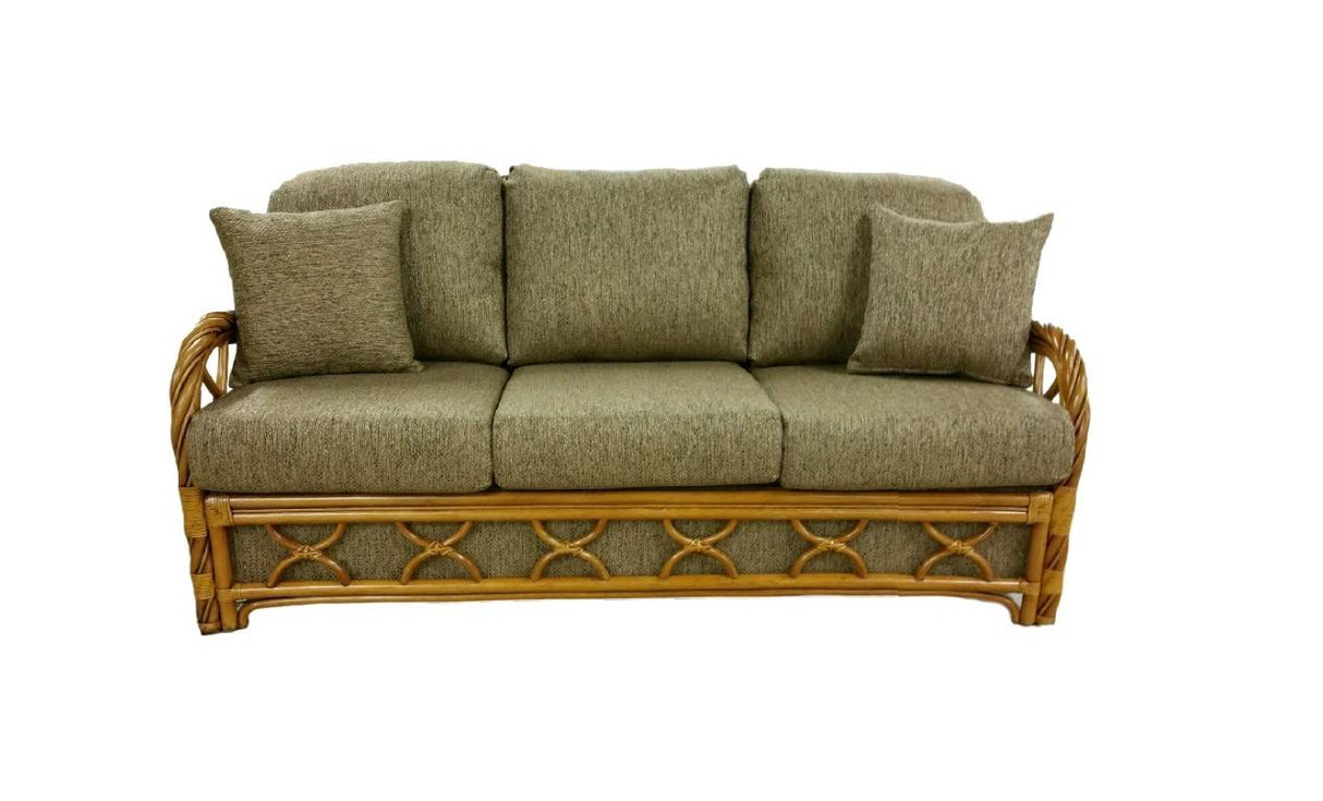 Samoa Rattan Deep Seating Queen Sleeper Sofa by Wicker Fair