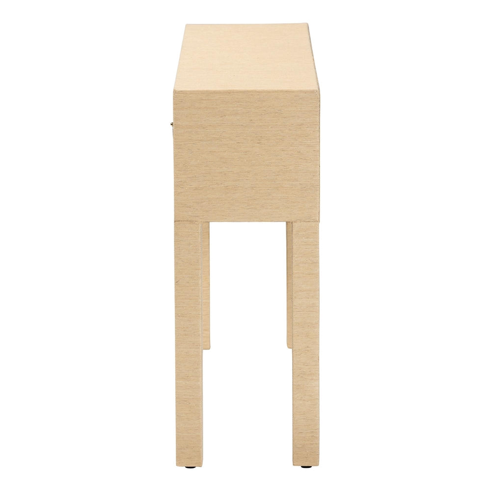Noah Grasscloth 2-Drawer Console Table by Wicker Fair