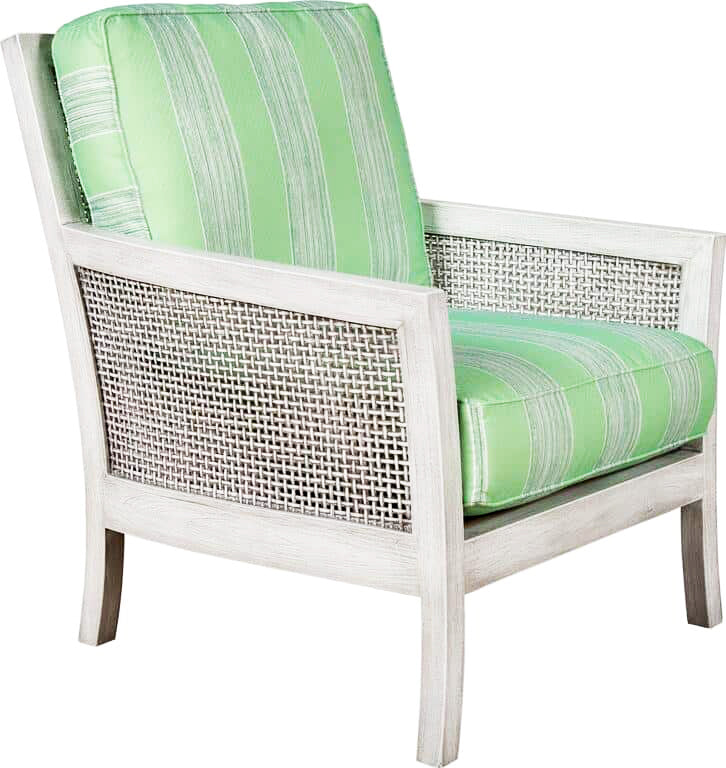 Savannah Wood and Wicker Lounge Chair Model OC394 by Capris Furniture