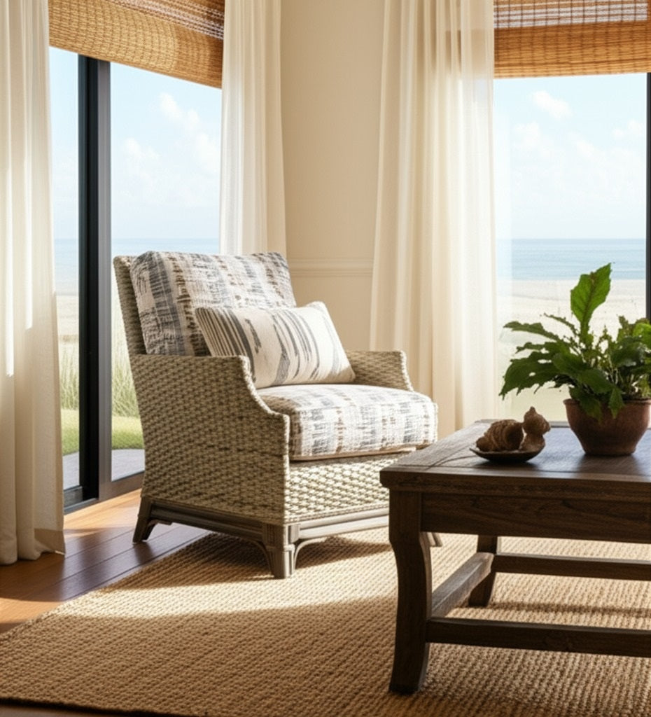 Zanzibar Rattan Lounge Chair by Capris Furniture Model OC733