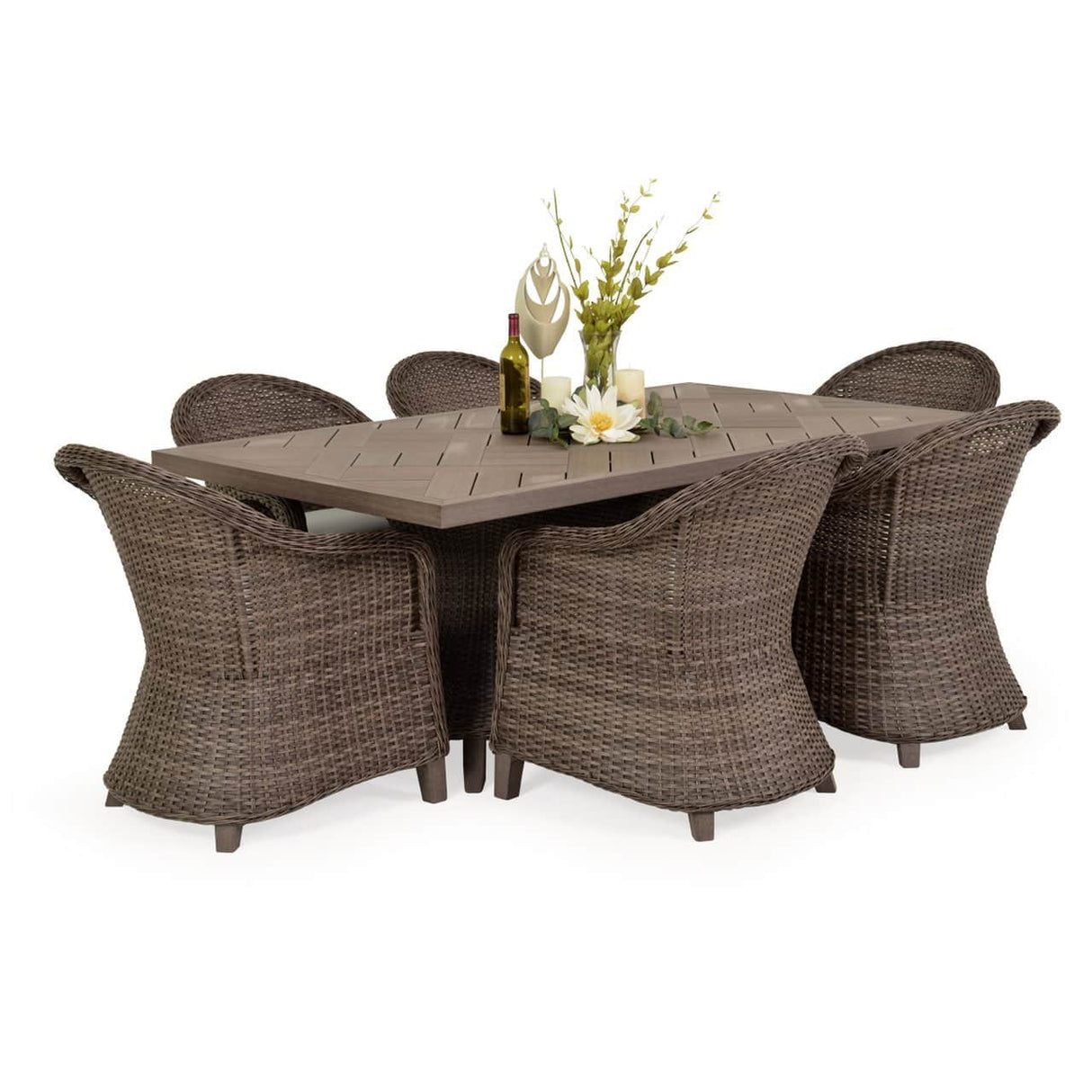 Pine Island Aluminum 7 PC Patio Dining Set Model PPCVWN-7PC-Dining