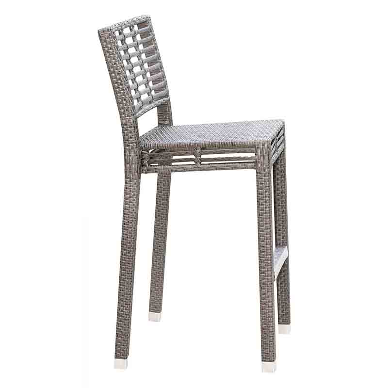 Panama Jack Outdoor Graphite Stackable Barstool by Hospitality Rattan Model PJO-1601-GRY-BS
