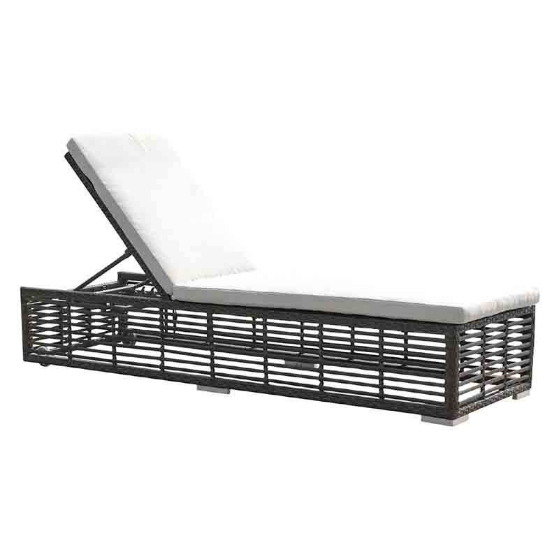 Outdoor Graphite Chaise Lounge W/Wheels and cushion by Panama Jack Model PJO-1601-GRY-CL-CUSH