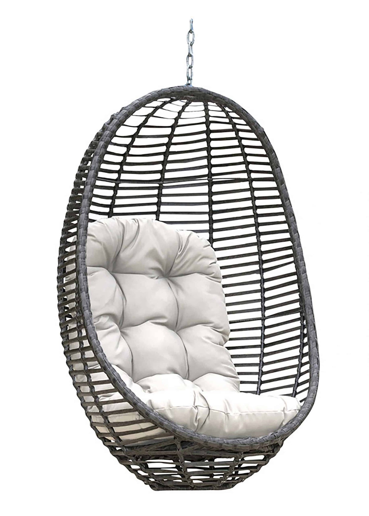 Outdoor Graphite Woven Hanging Chair with Cushion by Panama Jack Model PJO-1601-GRY-HC