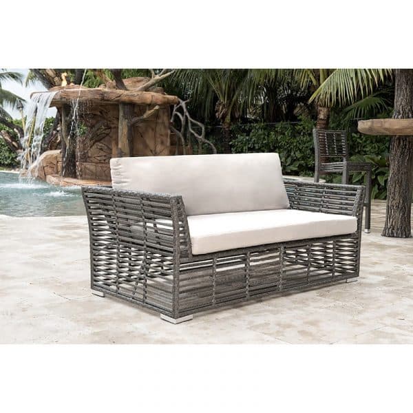 Outdoor Graphite Loveseat with Cushions by Panama Jack Model PJO-1601-GRY-LS