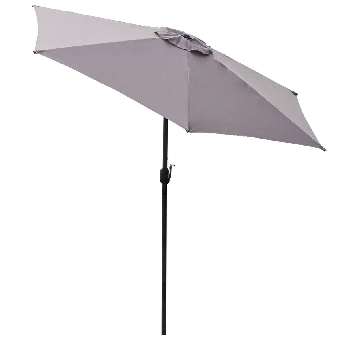 Outdoor Grey 9 ft Aluminum Patio Tilt Umbrella W/Crank by Panama Jack Model PJO-6001-GREY