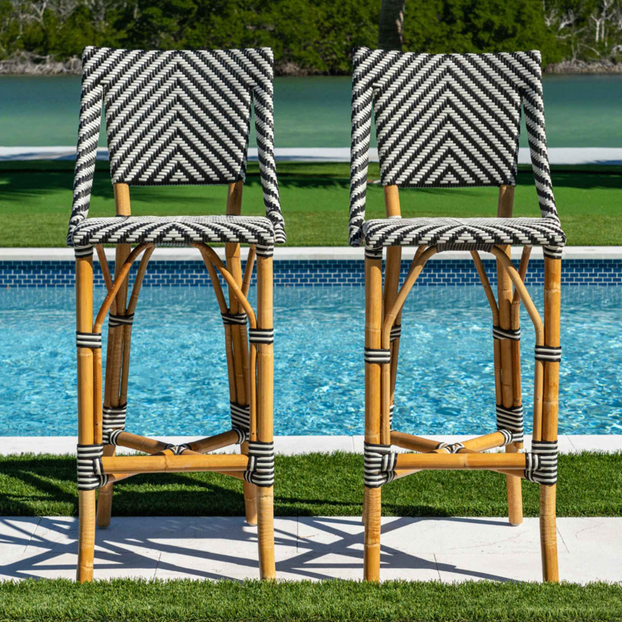 Paige Set 2 Bar Stools Model PJS-1801-BLWH-BS-SET2 by Panama Jack