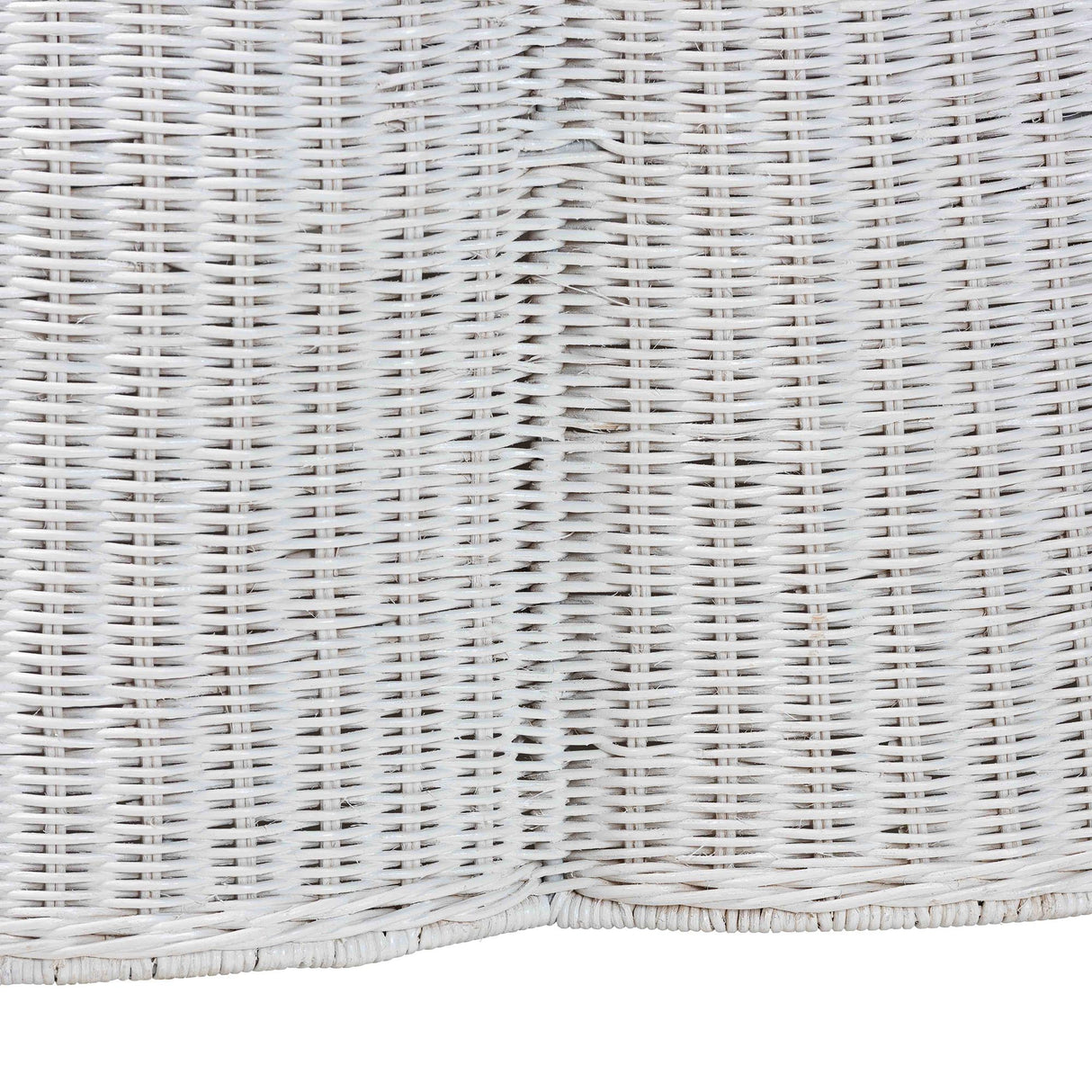 Palm Scalloped Rattan Coffee Table by Wicker Fair