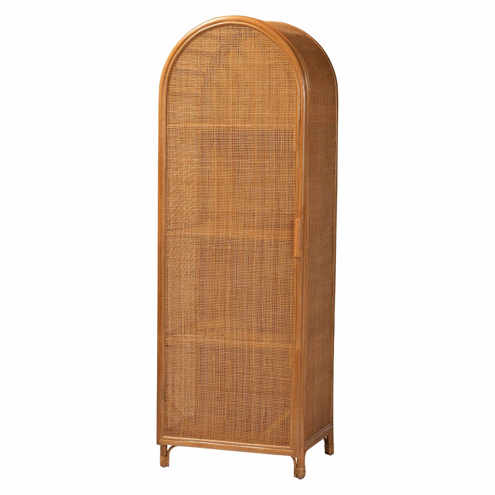 Paloma Arched Rattan Accent Cabinet with Shelves by Wicker Fair