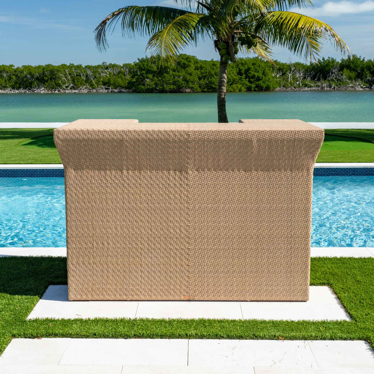 Austin Outdoor Bar with Glass Model PJO-3801-NAT-BC-GL by Panama Jack