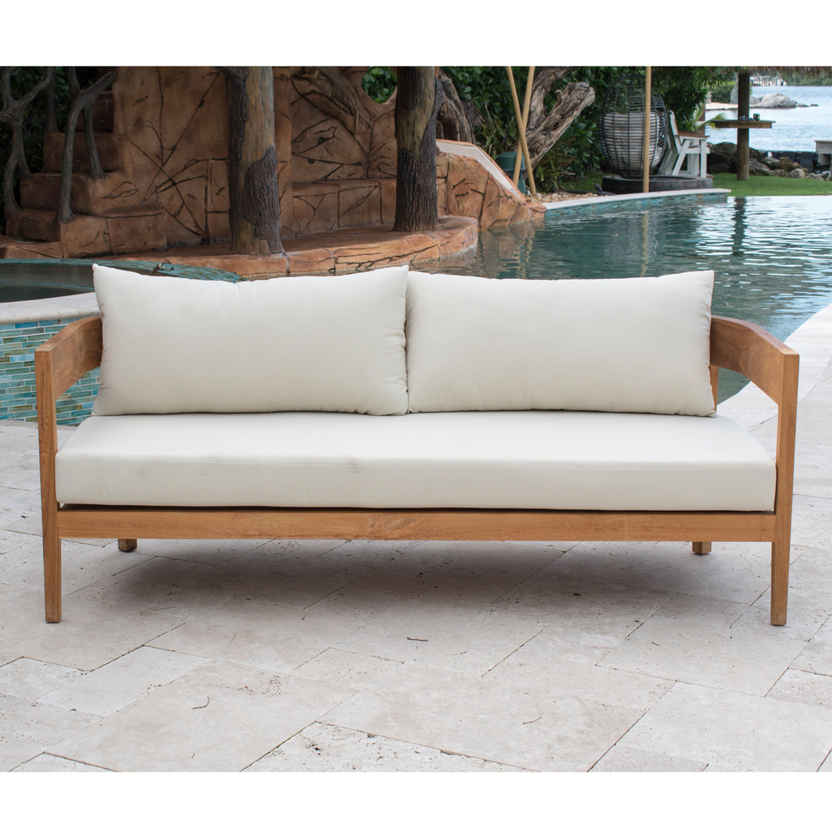 Bali Teak Outdoor Sofa Model PJO-3601-NAT-S by Panama Jack