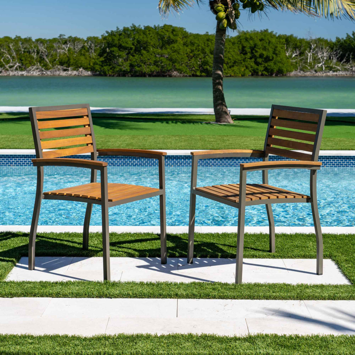 Boca Grande Outdoor 5-Piece Square Dining Set Model PJO-3201-GRY-5DA-CUSH by Panama Jack
