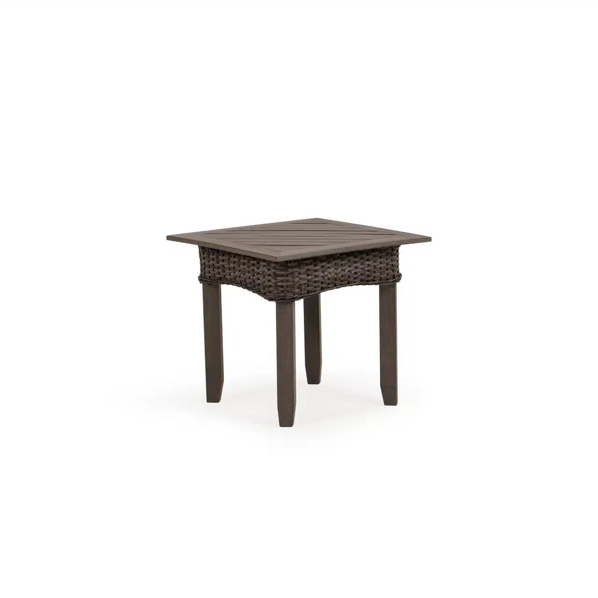 Pine Island Outdoor Wicker Ottoman in Peppercorn Model 651720PPCVWN