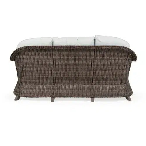 Pine Island Outdoor Wicker Sofa in Peppercorn Model 651703PPCVWN – Choice of Cushions Made in the USA