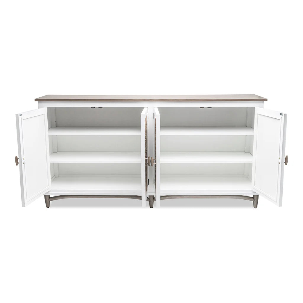 Port Royale 4-Door Credenza Model B60115-SDW By Seawinds Trading