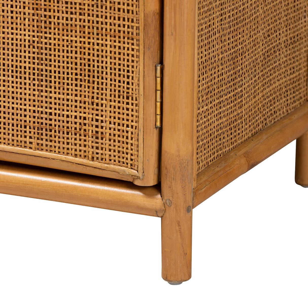 Puerto Rico Wicker Fair Large 61 Inch Rattan Storage Cabinet for Bedroom, Bathroom, Any Room