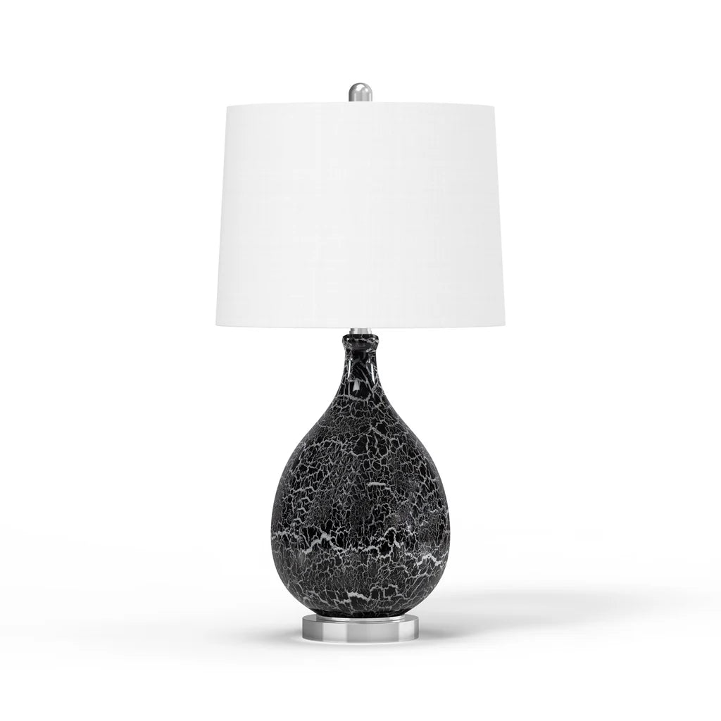 Quinn Table Lamp Set of 2 Model LUX-1507-GREY/SILVER By Lux Lighting
