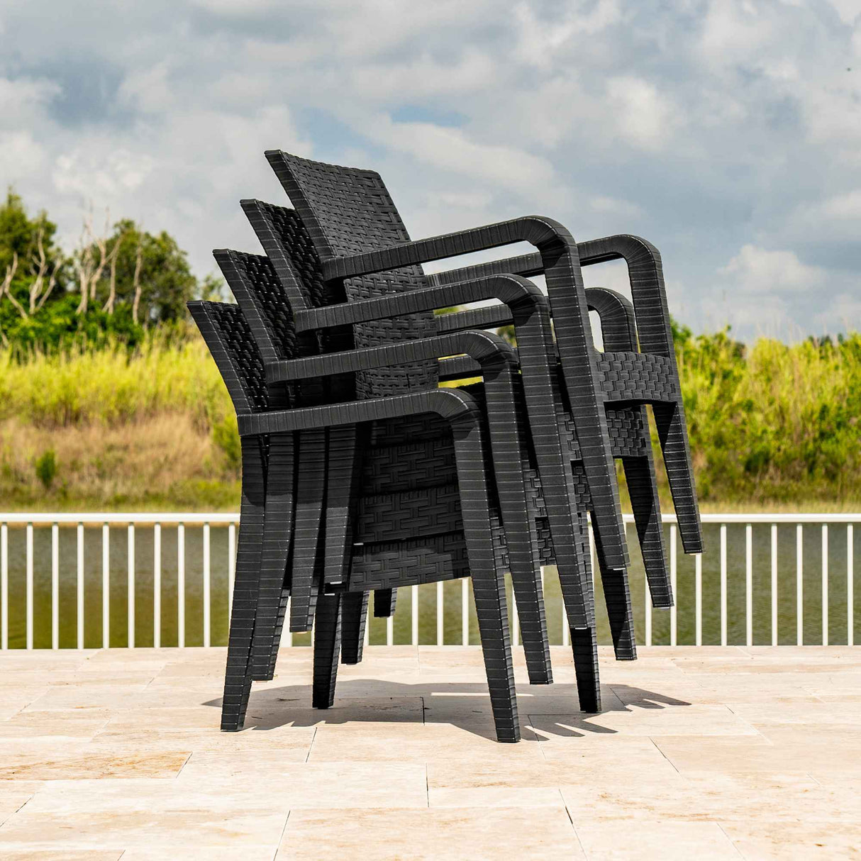Alaska Outdoor 4-Piece Seating Set - Anthracite Model RBO-ALASKA-ANT-4PS by Rainbow Outdoor