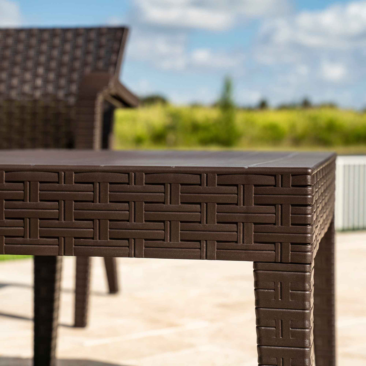 Alaska Outdoor 4-Piece Seating Set - Brown Model RBO-ALASKA-BRW-4PS by Rainbow Outdoor