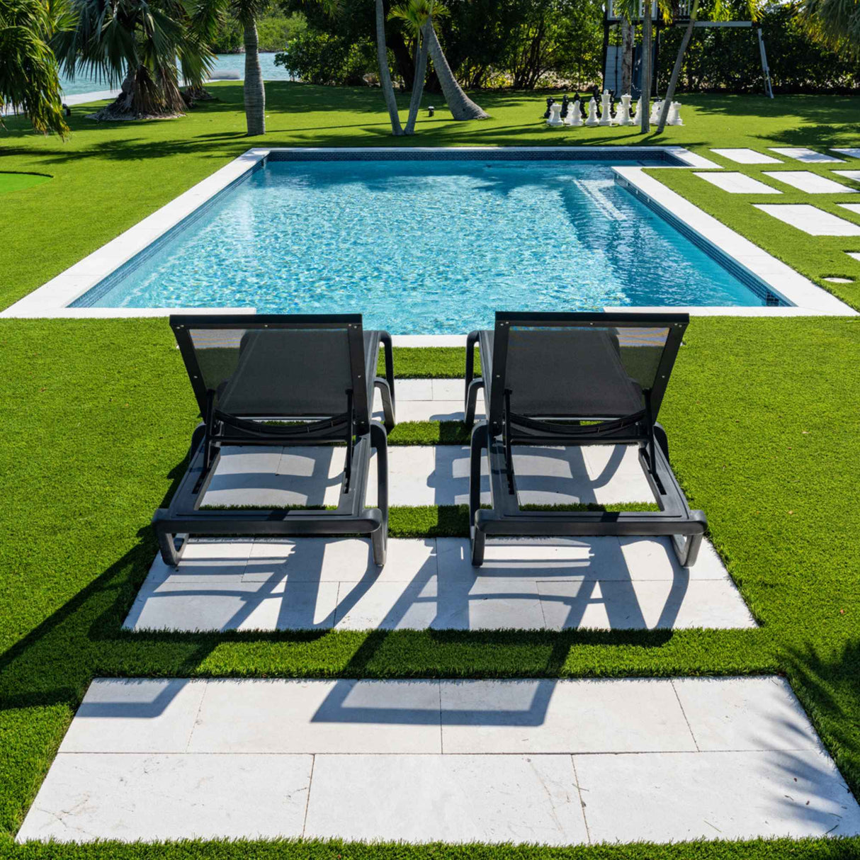 Florence Outdoor Set of 2 Chaise Lounger - Anthracite Model RBO-FLORENCE-ANT-CL-SET2 by Rainbow Outdoor