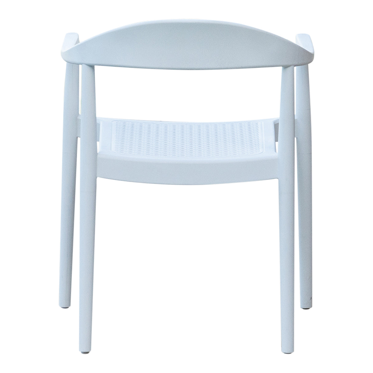 Kennedy Set of 2 Stackable Armchairs – White Model RBO-KENNEDY-WHT-AC-SET2 by Rainbow Outdoor