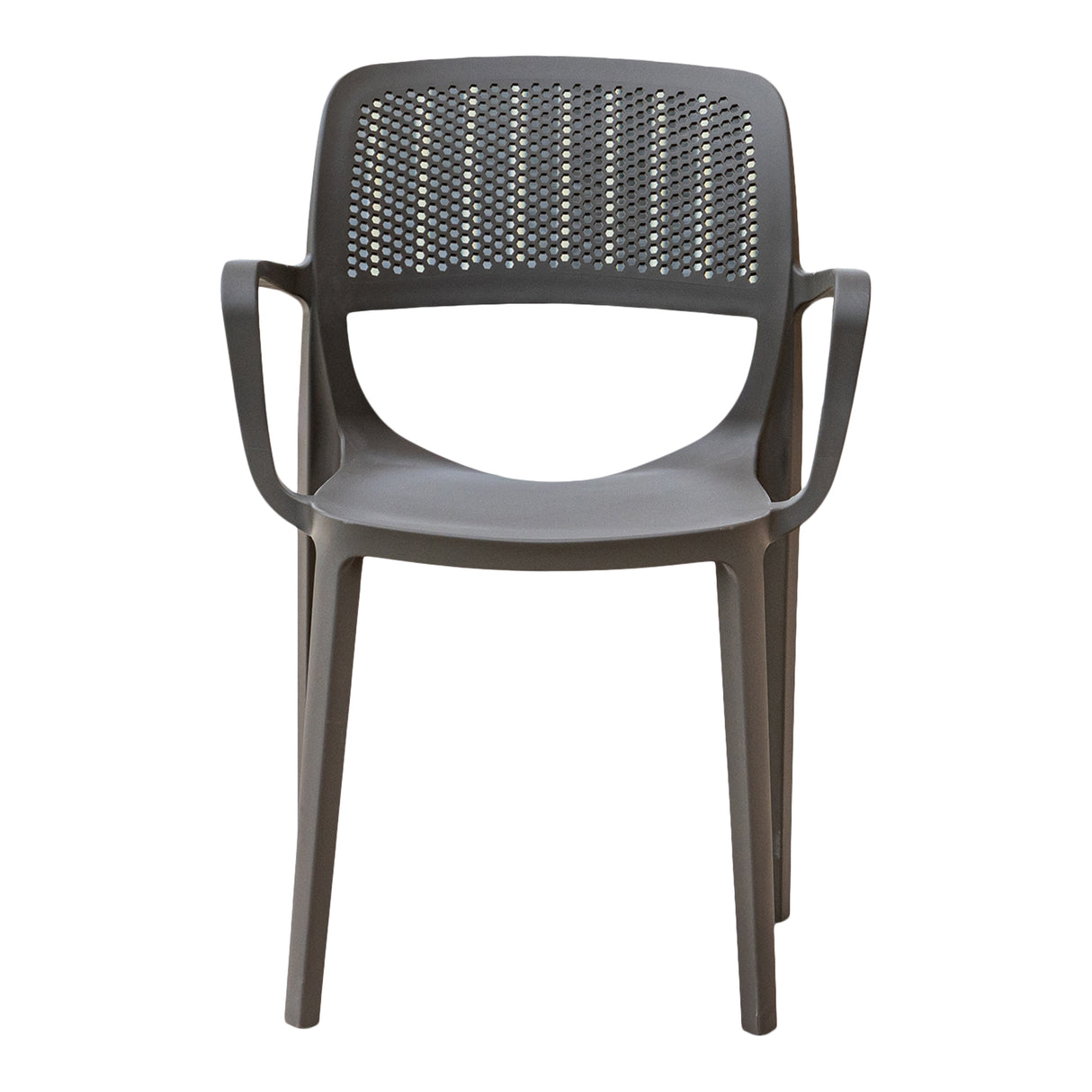 Mila Set of 2 Stackable Armchairs - Cappuccino Model RBO-MILA-CAP-AC-SET2 by Rainbow Outdoor