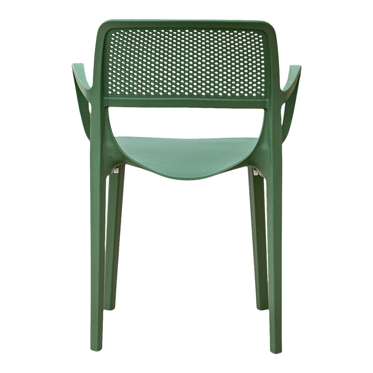 Mila Set of 2 Stackable Armchairs-Green Model RBO-MILA-GRE-AC-SET2 by Rainbow Outdoor