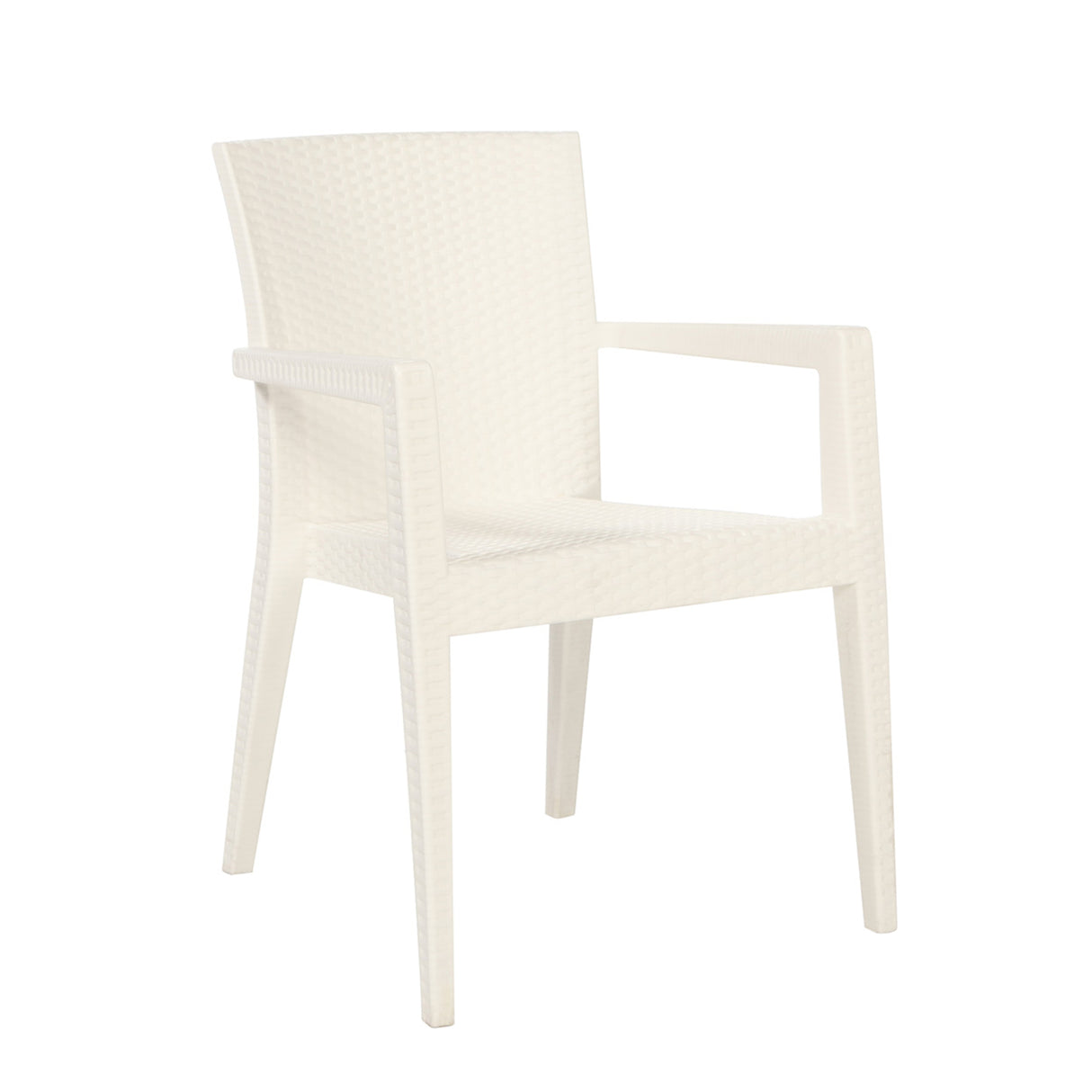 Montana Set of 2 Stackable Armchairs – White Model RBO-MONTANA-WHT-AC-SET2 by Rainbow Outdoor