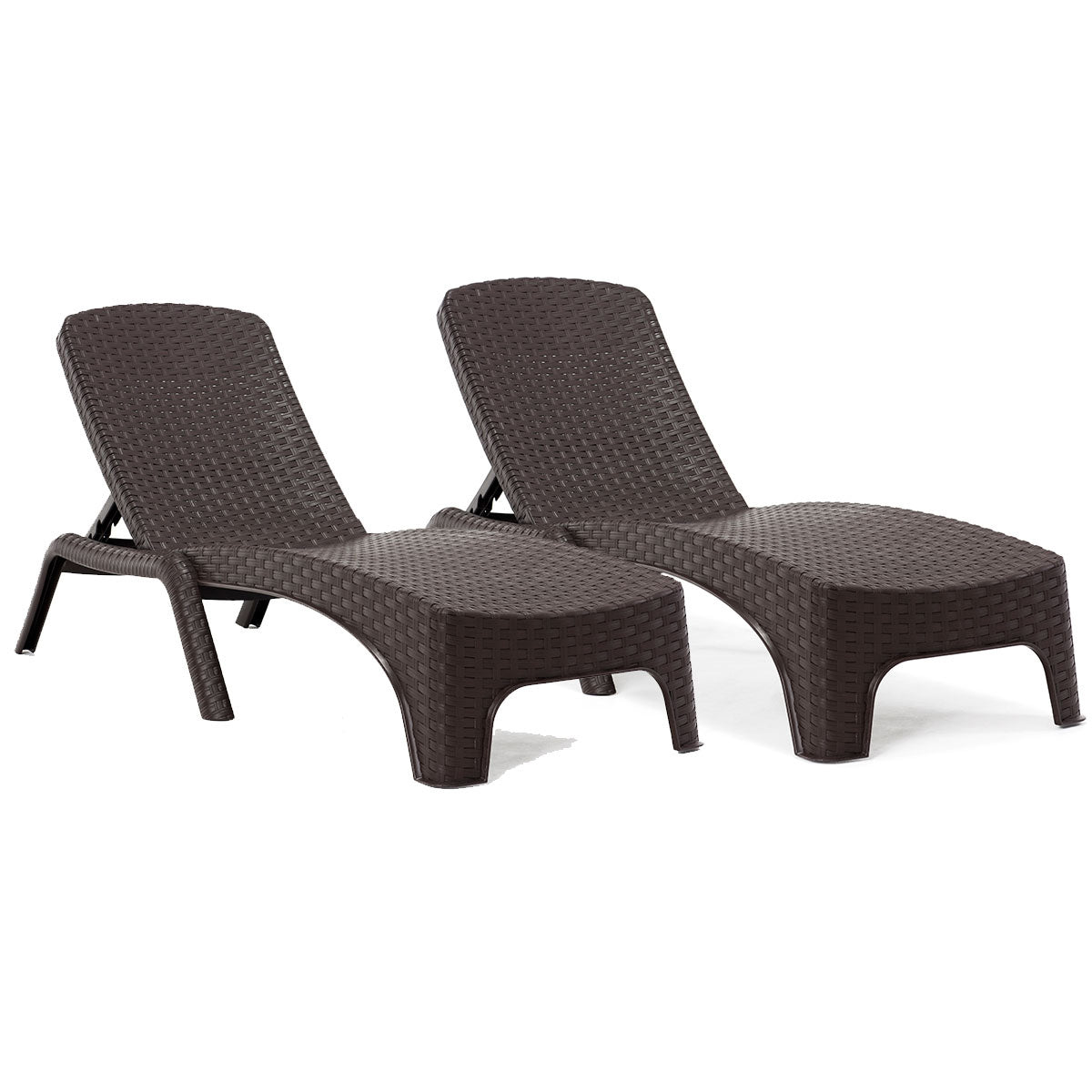 Roma Set of 2 Chaise Lounger - Brown Model RBO-ROMA-BRW-2CL by Rainbow Outdoor