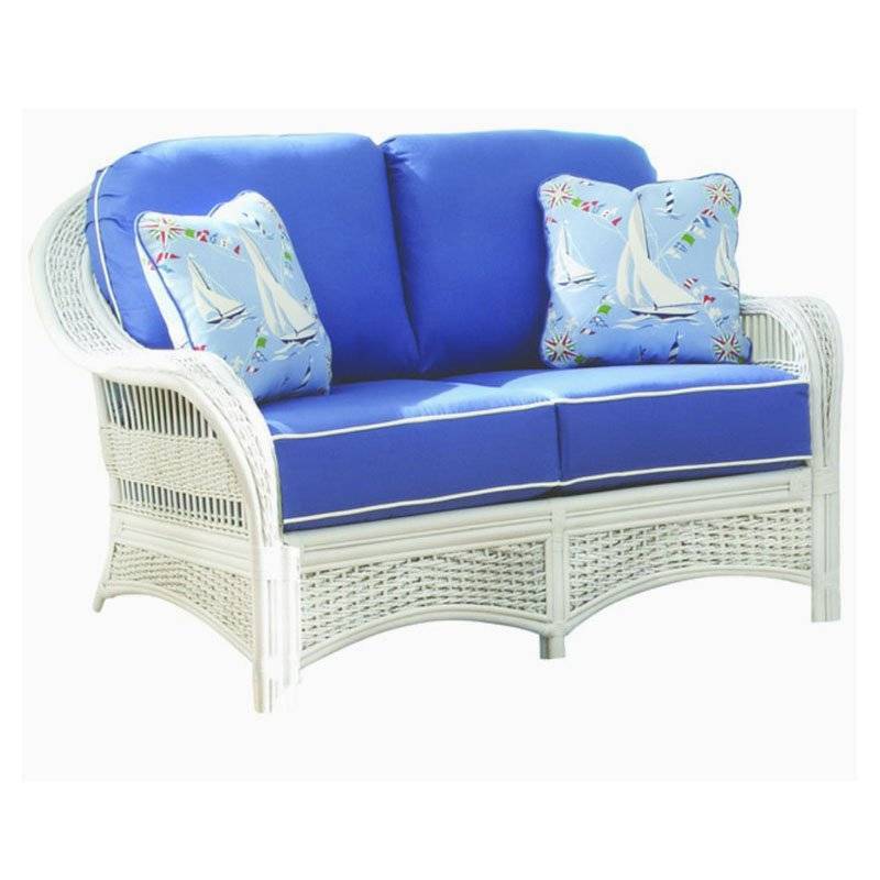 Regatta White Loveseat Model RLS from Spice Island Wicker