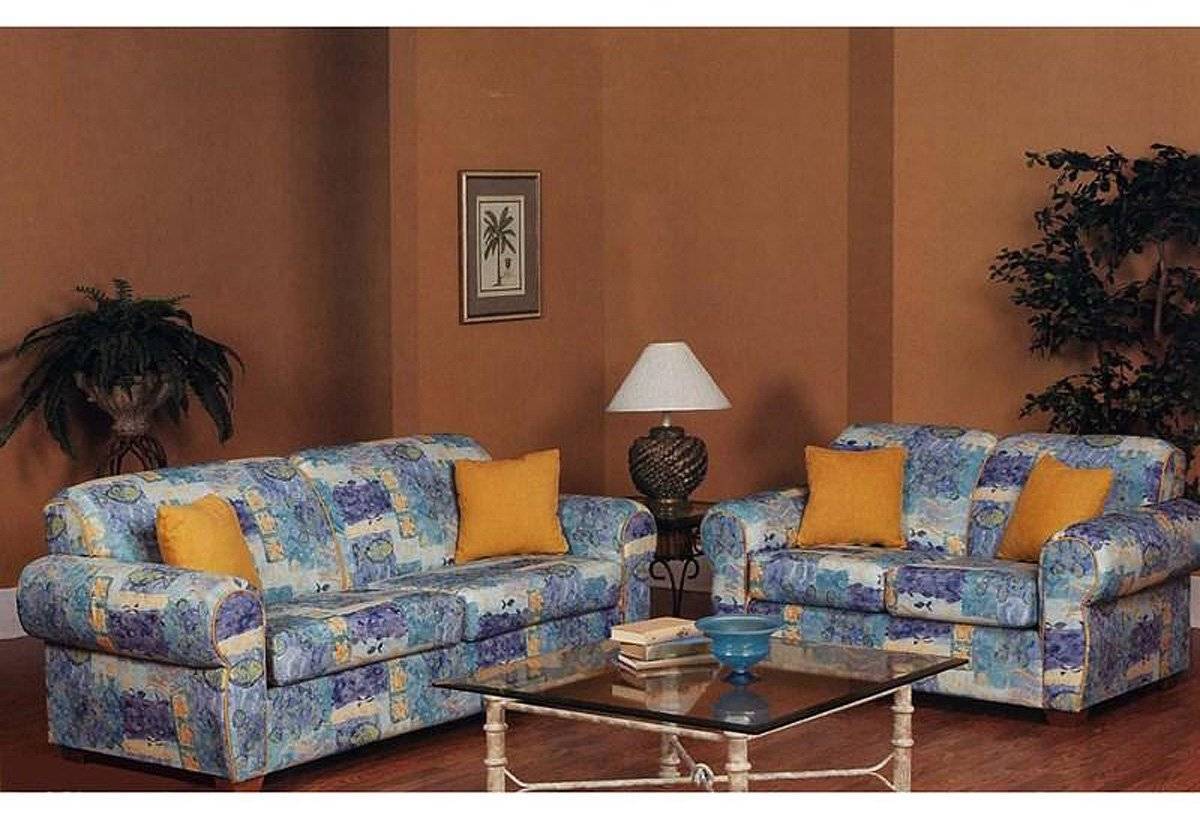 Ricky Rolled Arm Loveseat (Sleeper Option) with Pyramid Legs by Stanley Chair Model 689 – Choice of Cushions Made in the USA