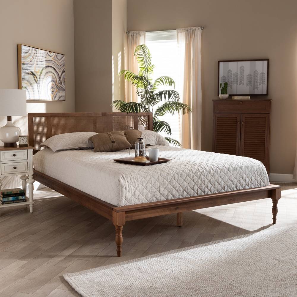 Sierra Vintage French Wicker Inspired Queen Size Bed