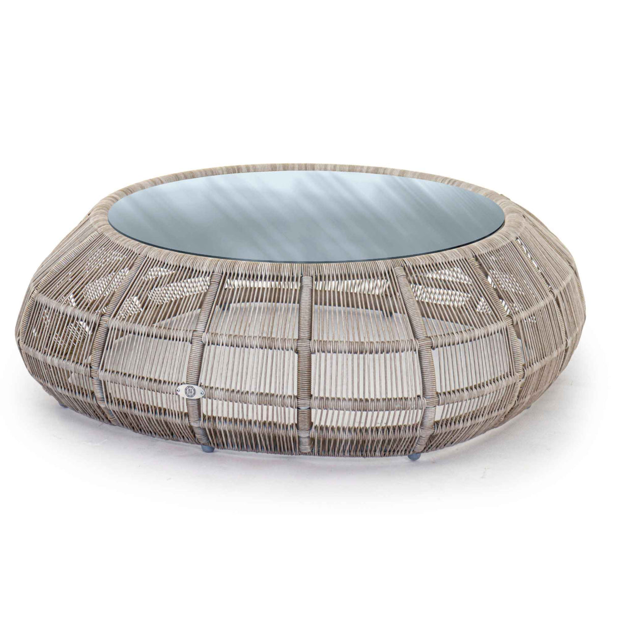 Rio Outdoor Coffee Table with Glass Model 23831-SSPR-GL by Skyline Design