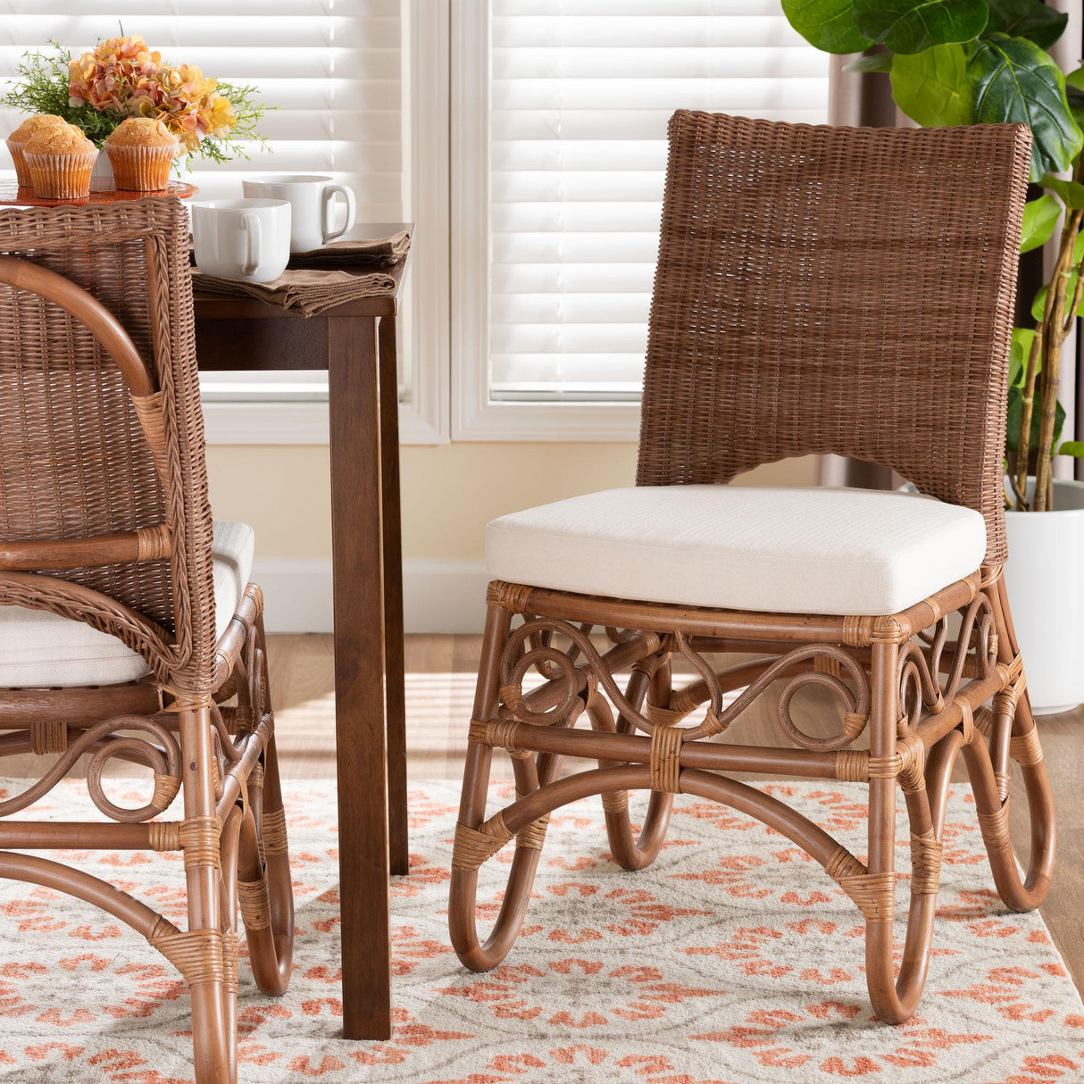 Bago Natural Rattan Dining Chair by Wicker Fair