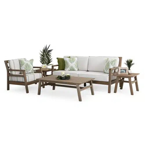 Rodeo Beach Outdoor PoliSoul™ Sofa in Weathered Teak Model 5203WTK