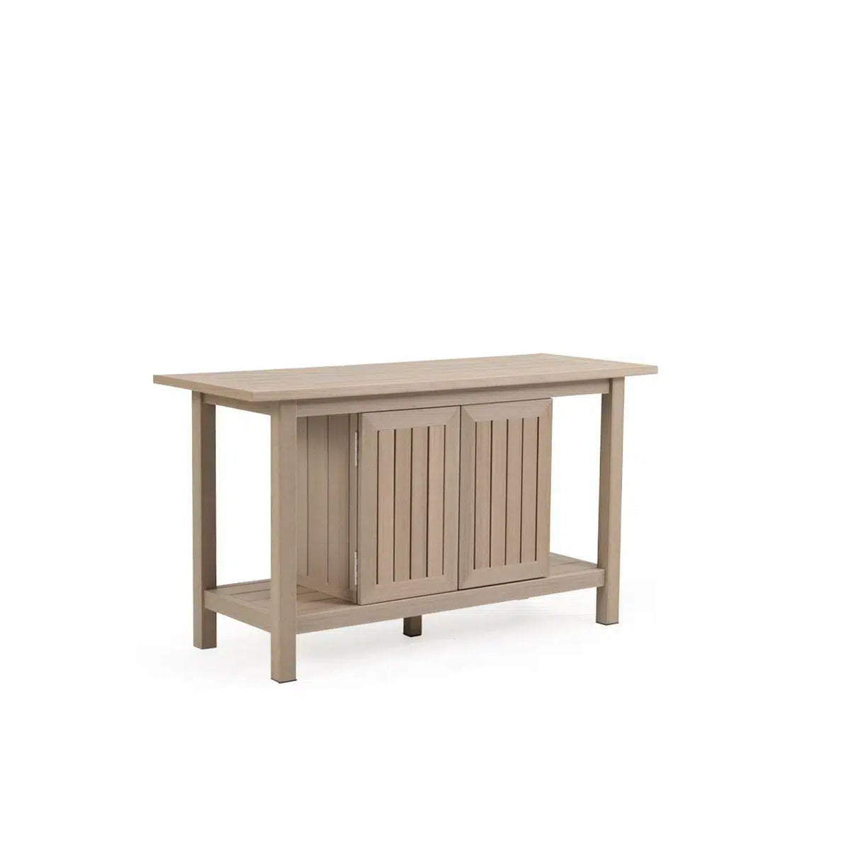 Rodeo Beach Outdoor PoliSoul Console Table in Weathered Teak Model 5271WTK