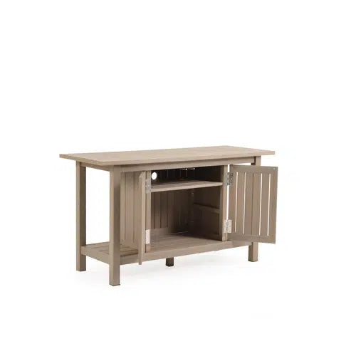 Rodeo Beach Outdoor PoliSoul Console Table in Weathered Teak Model 5271WTK