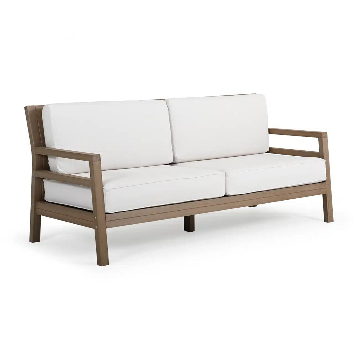 Rodeo Beach Outdoor PoliSoul™ Sofa in Weathered Teak Model 5203WTK