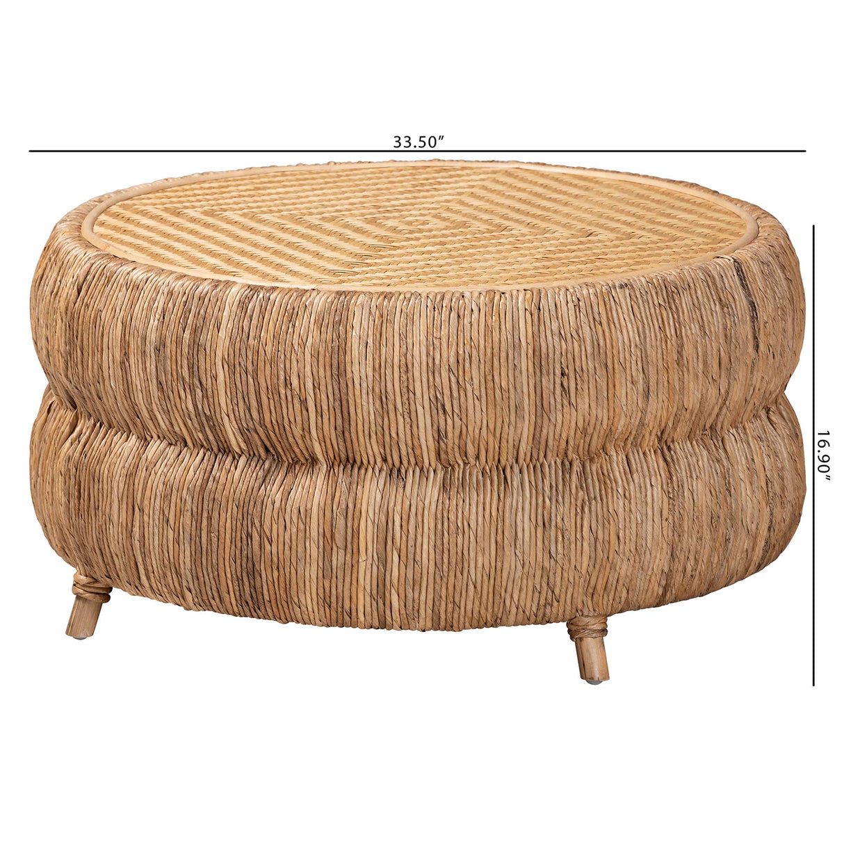 Bangka Rattan and Seagrass Coffee Table by Wicker Fair