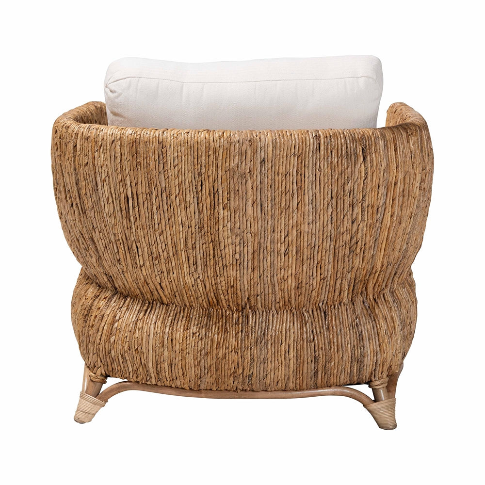Subic Rattan and Seagrass Armchair with Cushions by Wicker Fair