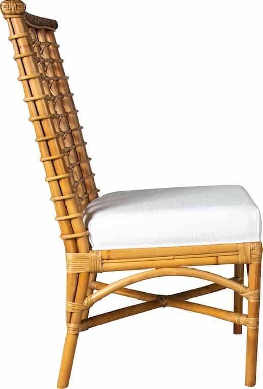 Mackinac Rattan and Wood 5 Pc Round Dining Set from Capris Furniture Model 320-TB-SET